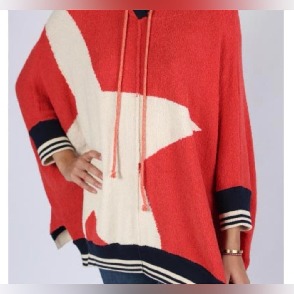 Free People I know Places Star Oversized Sweaters/Hoodie